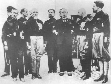 墨索里尼法西斯分子抵达罗马