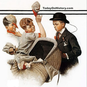 美国在20世纪早期的重要画家诺曼·洛克威尔出生