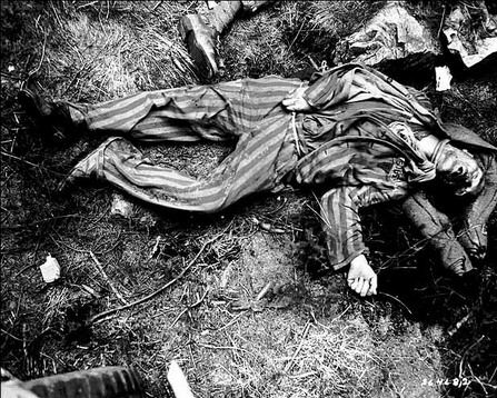 在二战结束的最后几天，纳粹份子在撤军过程中将集中营的一名被关押者杀害。这名受害者名为雅各布&middot;雷哈德(集中营编号：60653)。