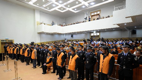 拉萨3·14事件被告审判现场