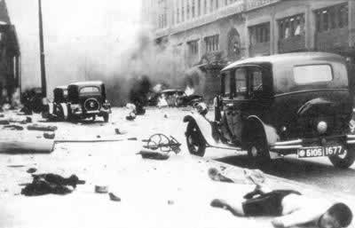 日机轰炸上海,平民死伤无数