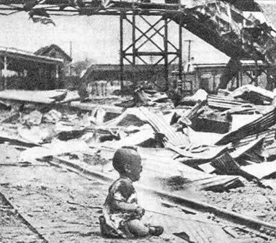日机轰炸上海,平民死伤无数